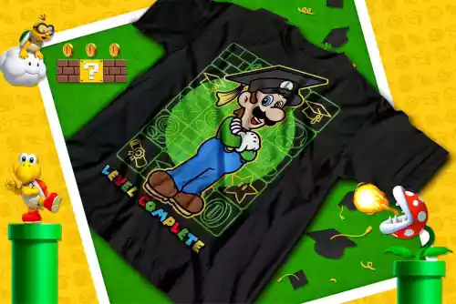 vectores plantilas MARIO BROS,VIDEOJUEGO,CARICARICATURA,INFANTIL,NIÑA,NIñO,GRADUACIóN,